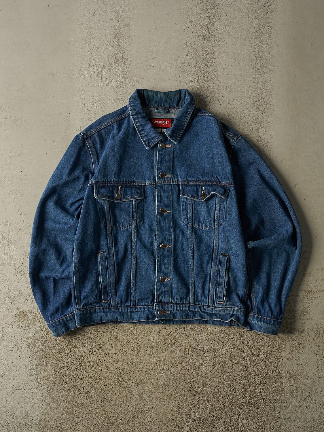 Vintage Y2K Dark Wash Wrangler Denim Jacket (S/M)