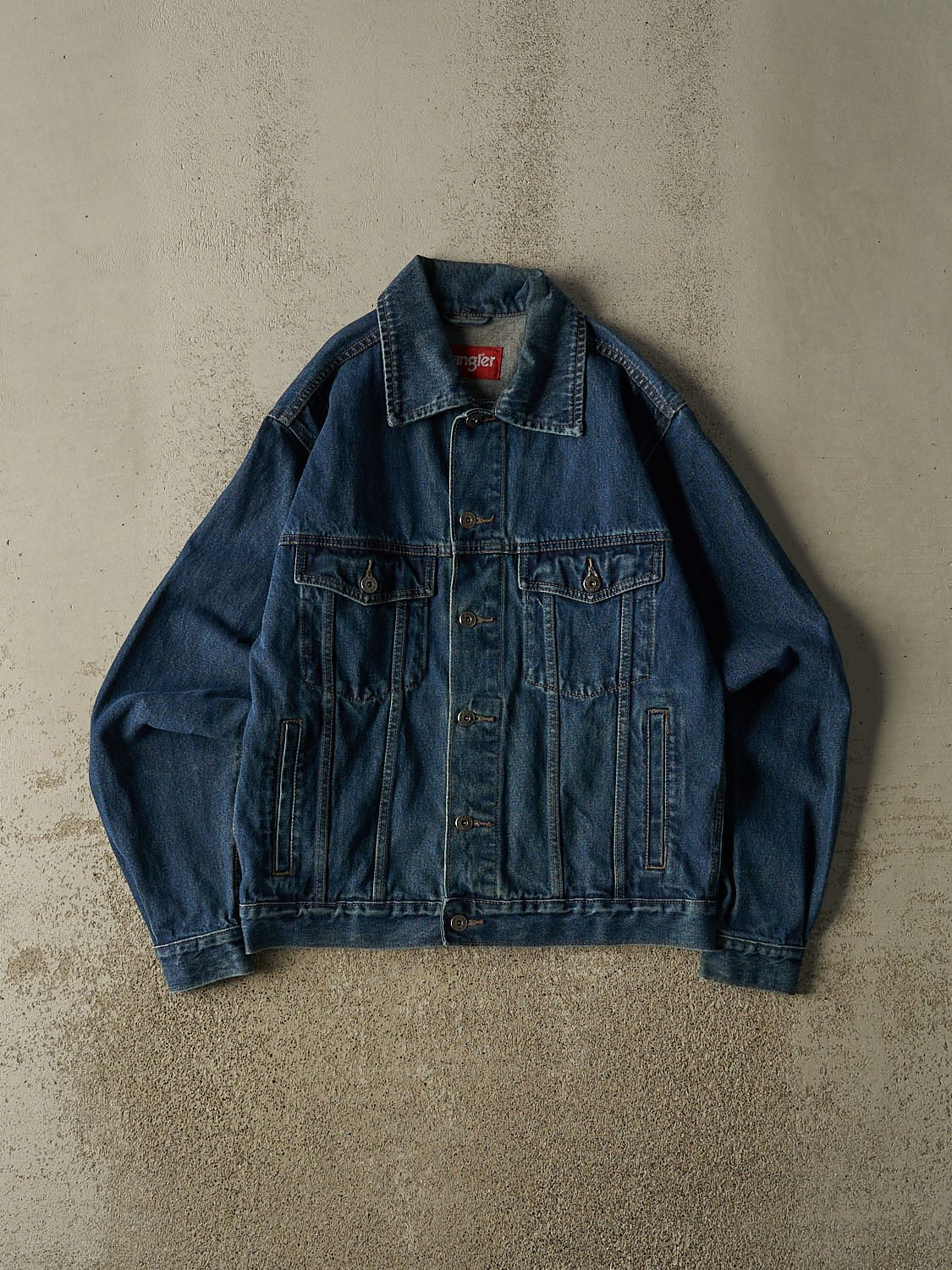 Vintage 90s Dark Wash Wrangler Denim Jacket (S/M)