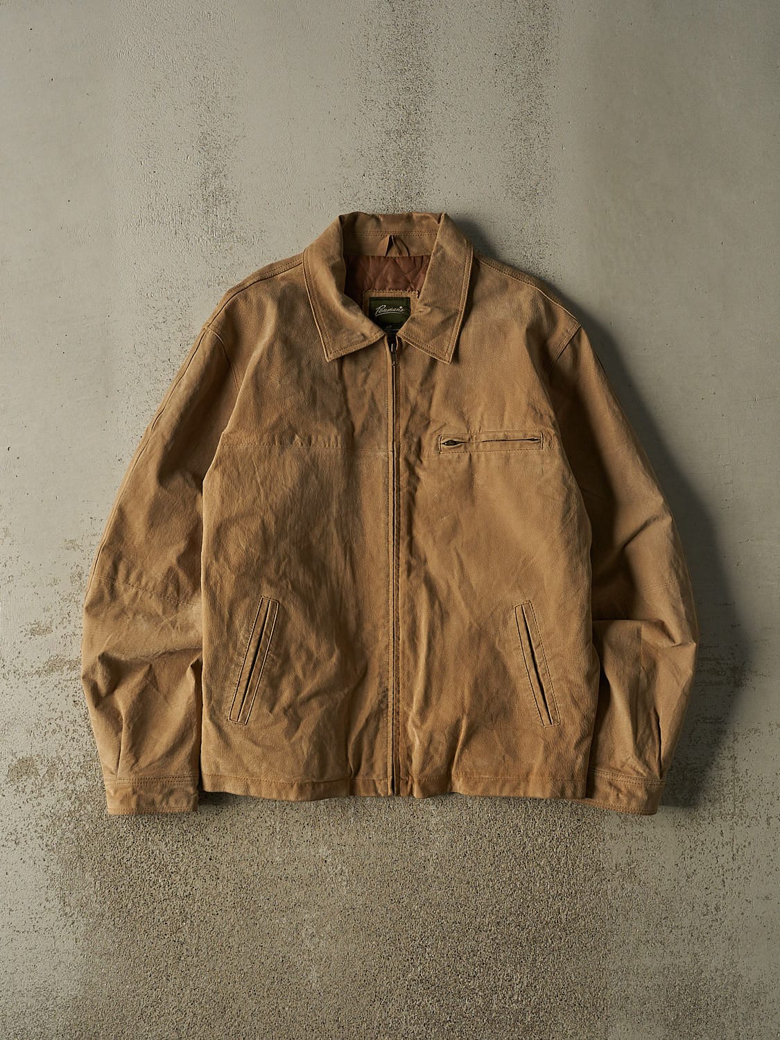 Vintage 90s Beige Penmans Suede Work Jacket (XL)
