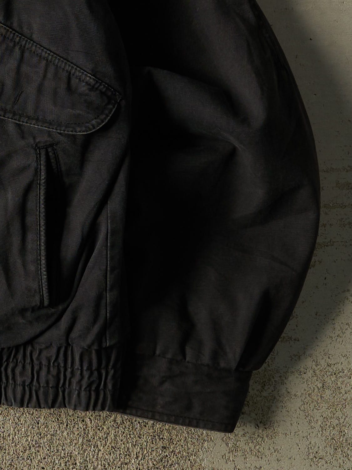 Vintage 90s Black John Ashford Bomber Work Jacket (M/L)