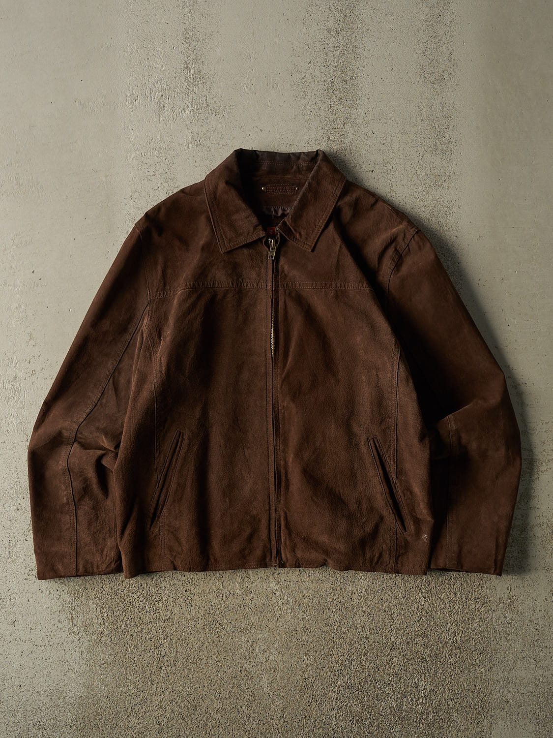Vintage Y2K Brown Wilsons Leather Suede Jacket (L/XL)