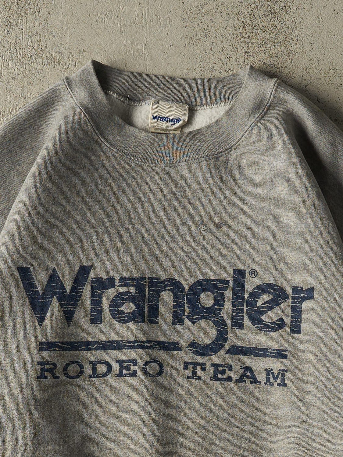 Vintage 90s Grey Wrangler Rodeo Team Crewneck (XXL)