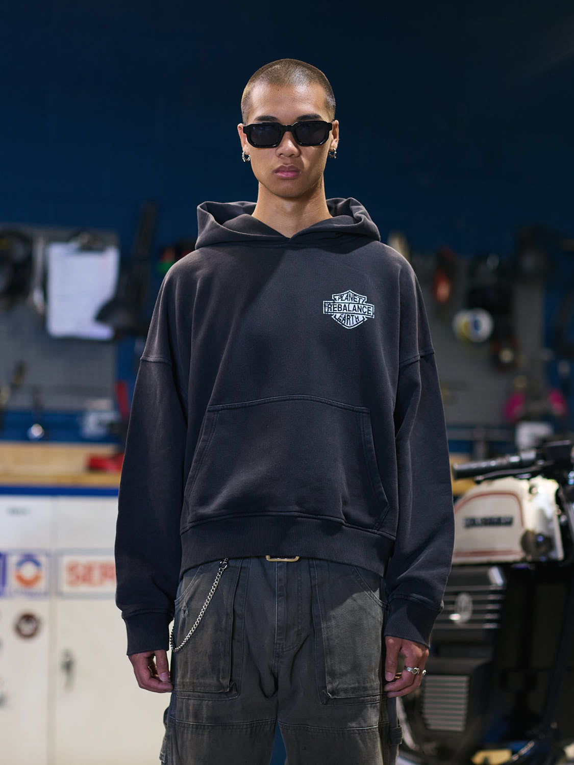 Rebalance the Earth Eagle Hoodie - Jet Black