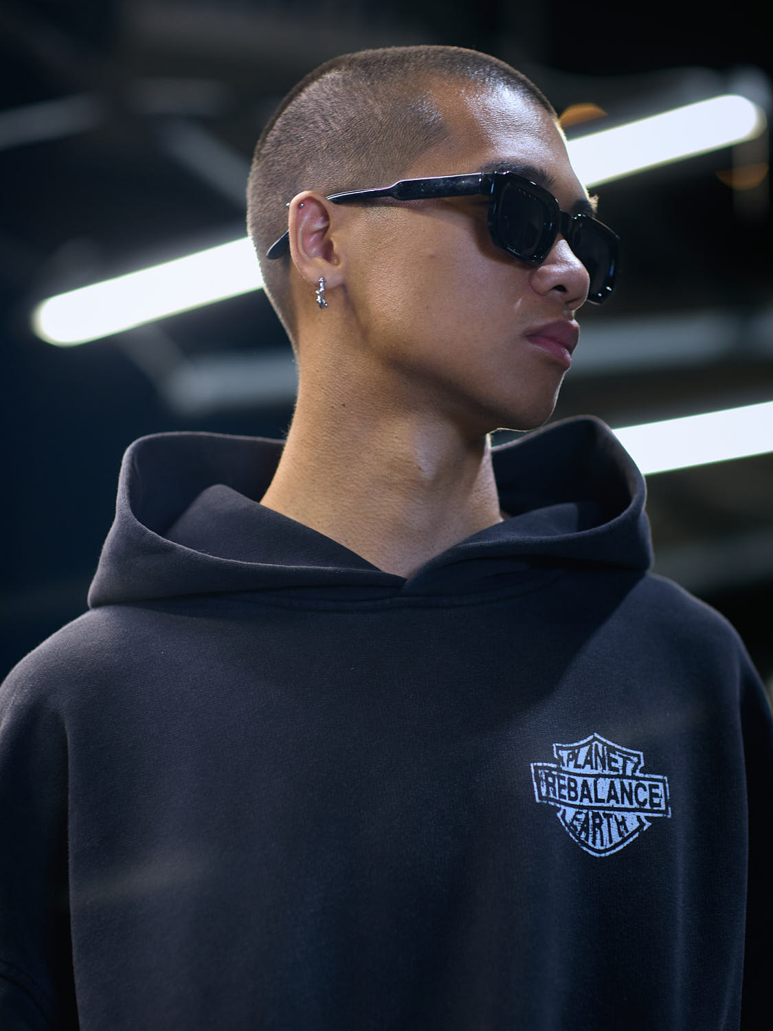 Rebalance the Earth Eagle Hoodie - Jet Black