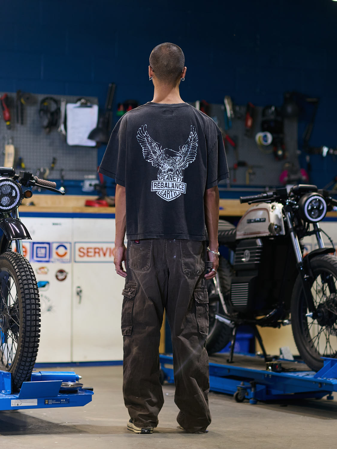 Rebalance the Earth Eagle Tee - Jet Black