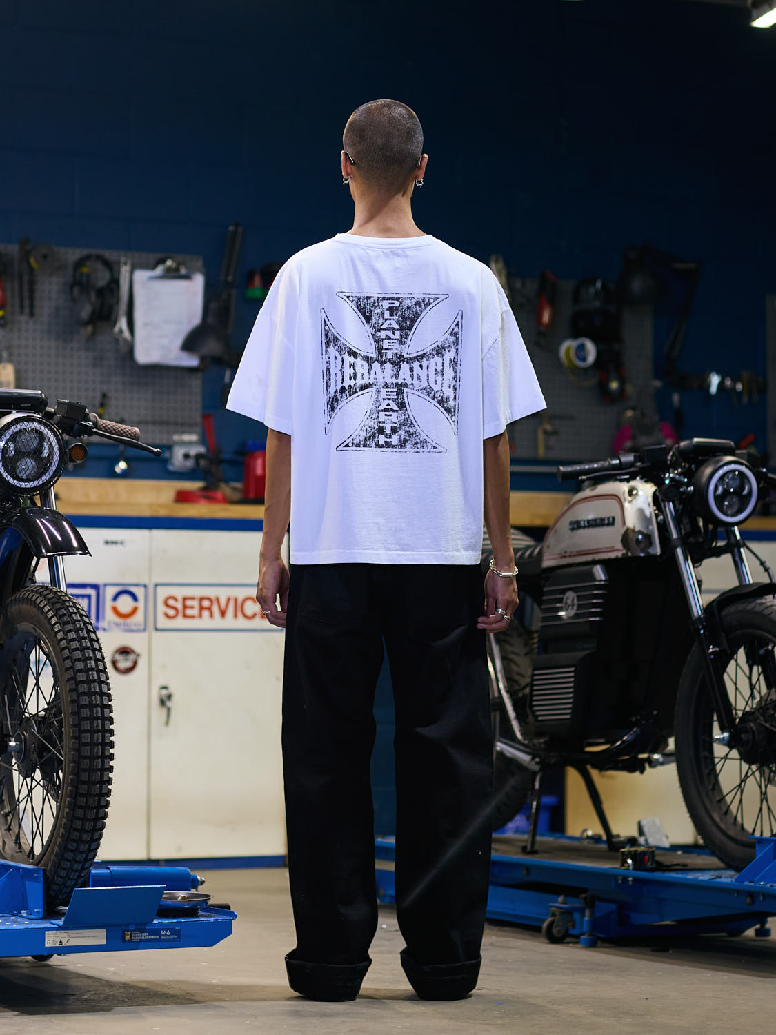 Rebalance The Earth Biker Tee - White