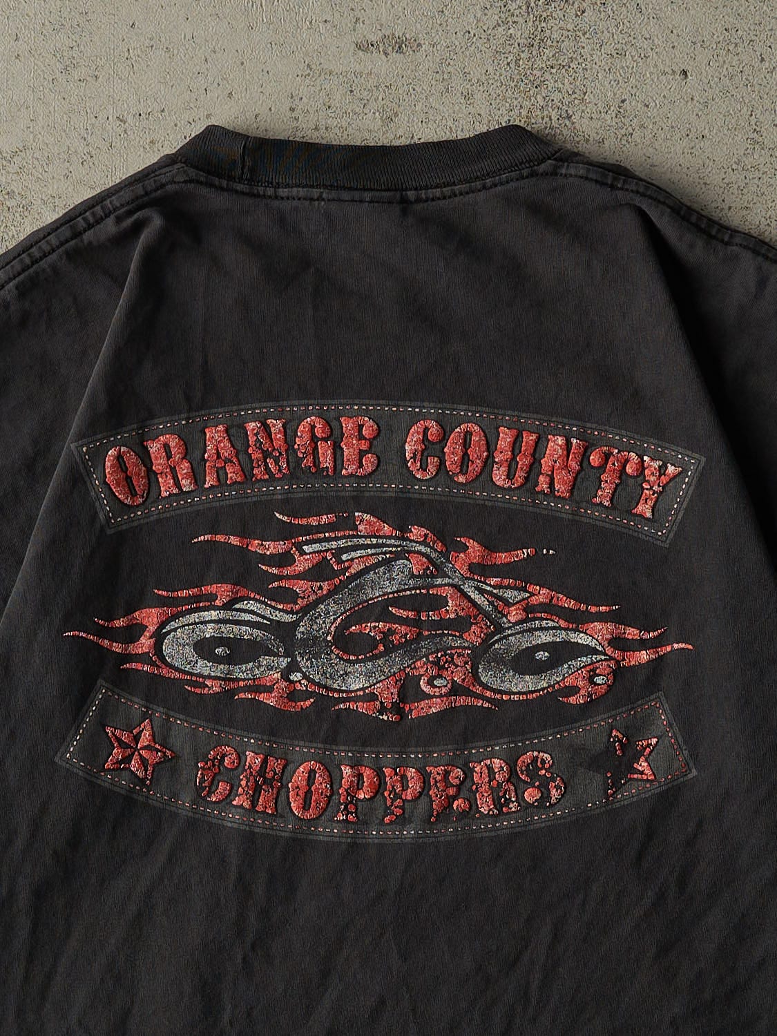 Vintage Y2K Faded Black Orange County Choppers New York Tee (M)