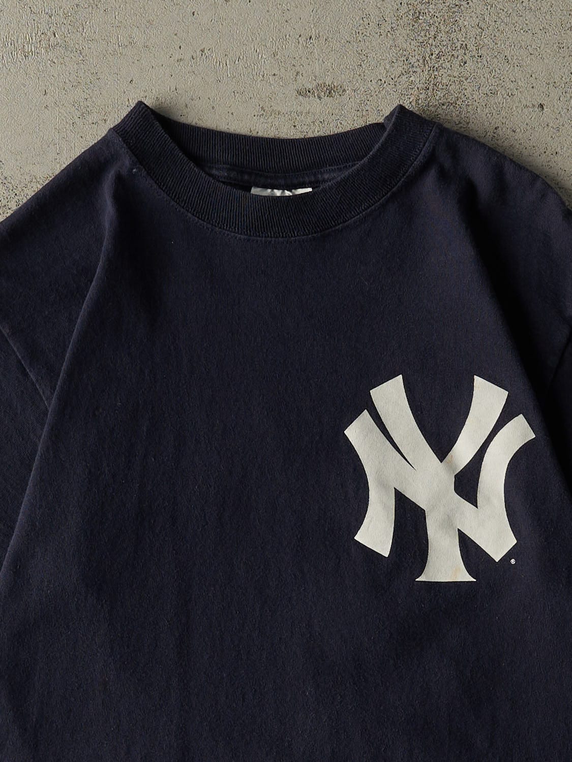 Vintage Y2K Navy Blue New York Yankees #42 Mariano Rivera Player Tee (S/M)