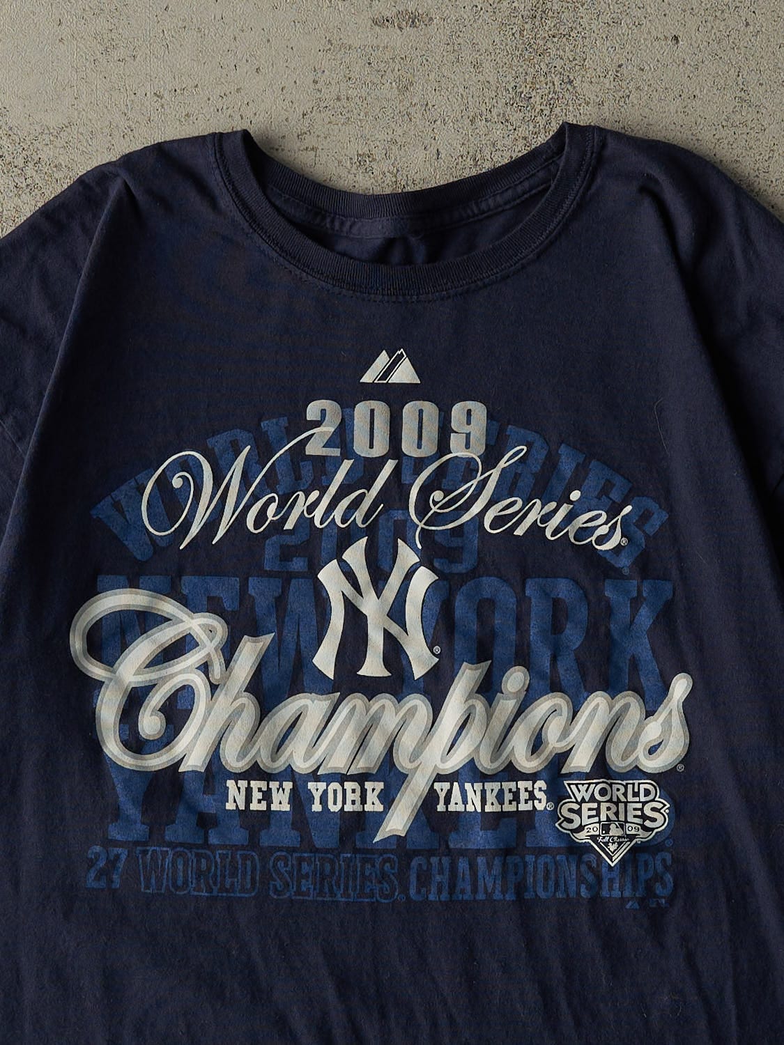 Vintage 09' Navy Blue New York Yankees World Series Champions Tee (L)