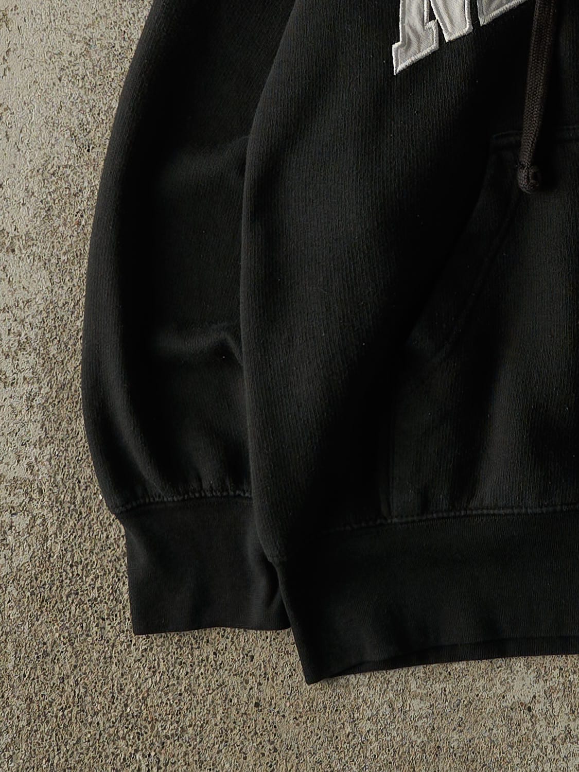 Vintage 90s Black New York Embroidered Zip Up Hoodie (S)