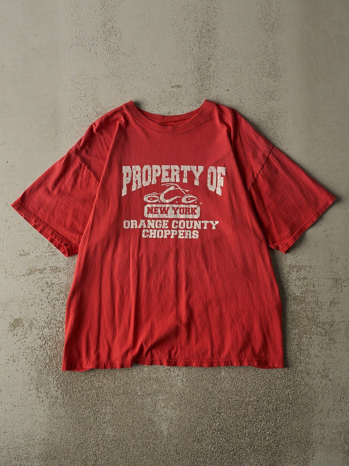 Vintage Y2K Red Orange County Choppers New York Tee (L/XL)