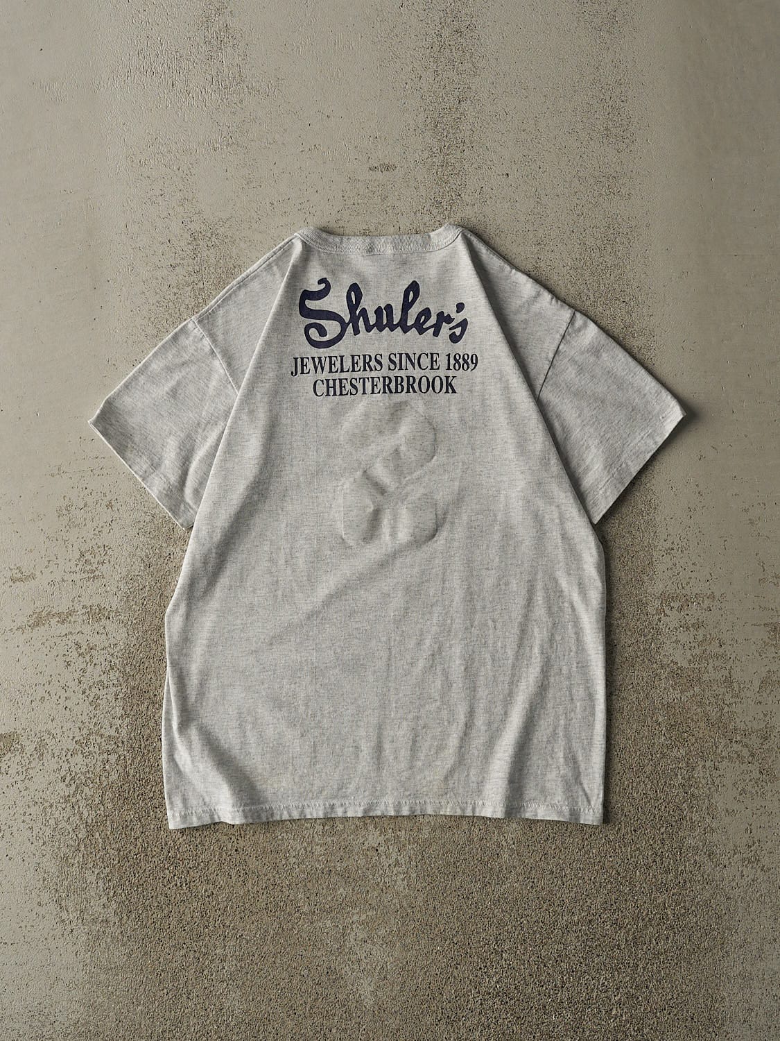 Vintage 90s Heather Grey Russell Athletic New York Yankees Tee (S/M)