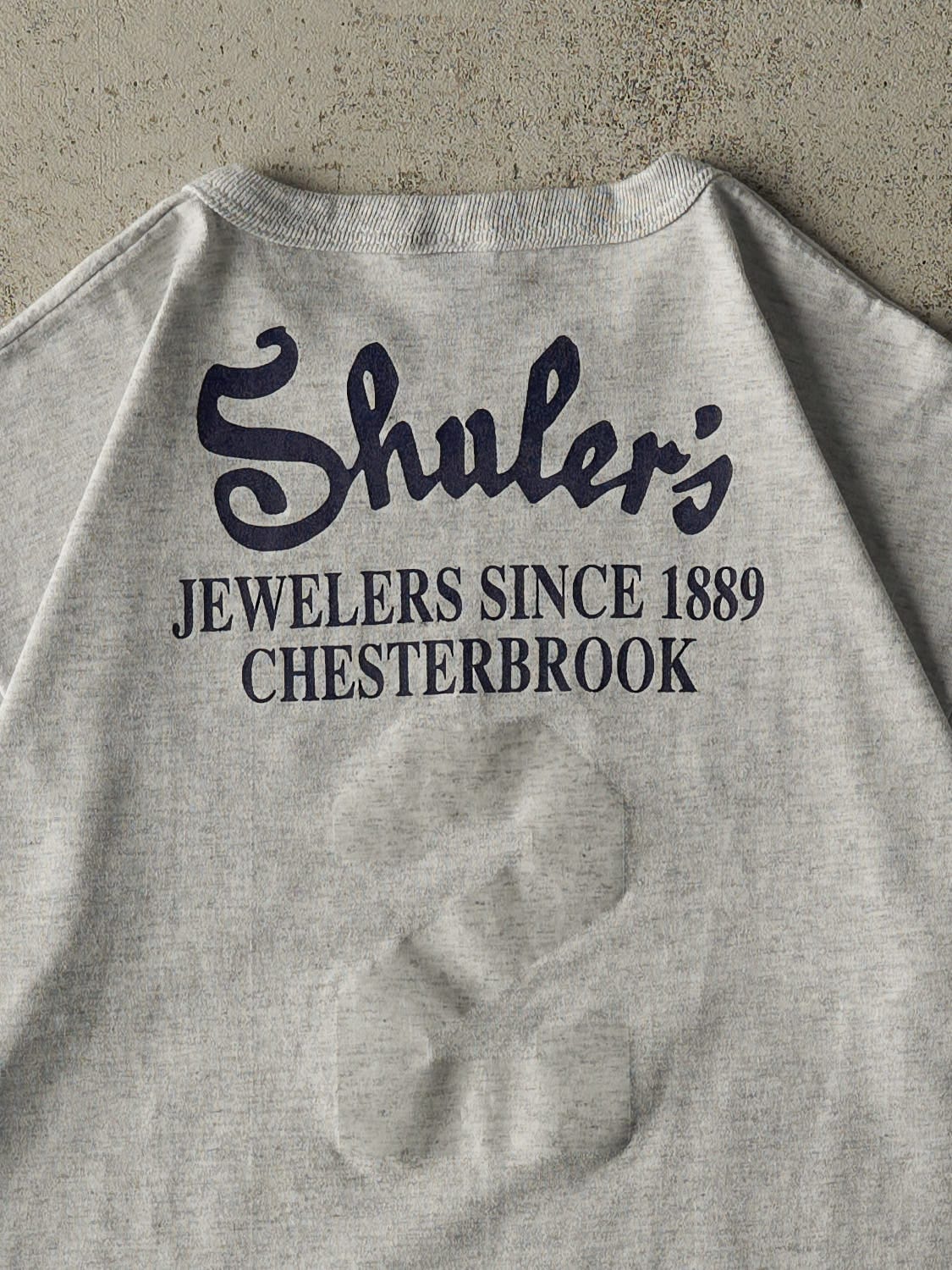 Vintage 90s Heather Grey Russell Athletic New York Yankees Tee (S/M)