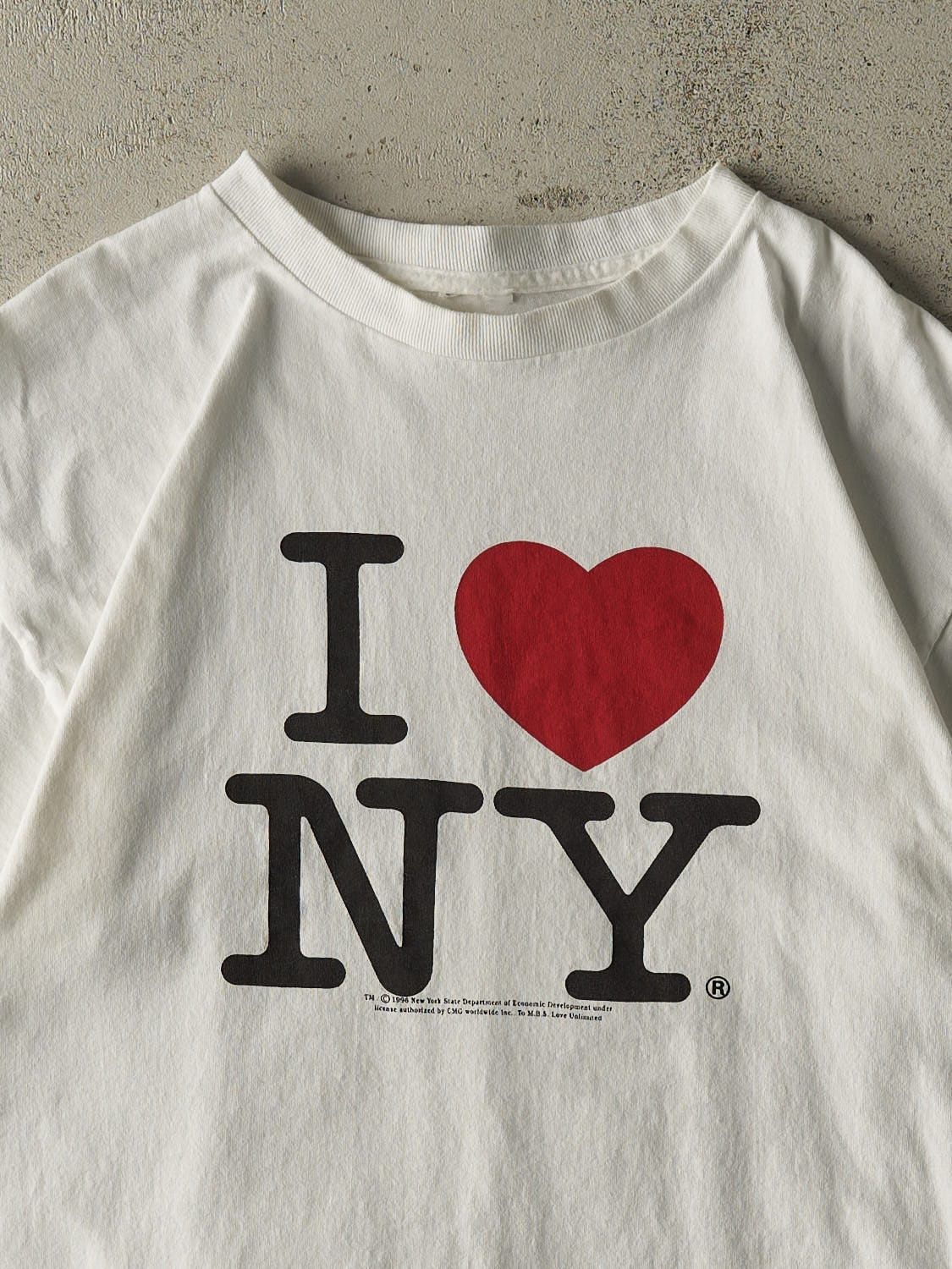 Vintage 96' White "I Love NY" Tee (L)