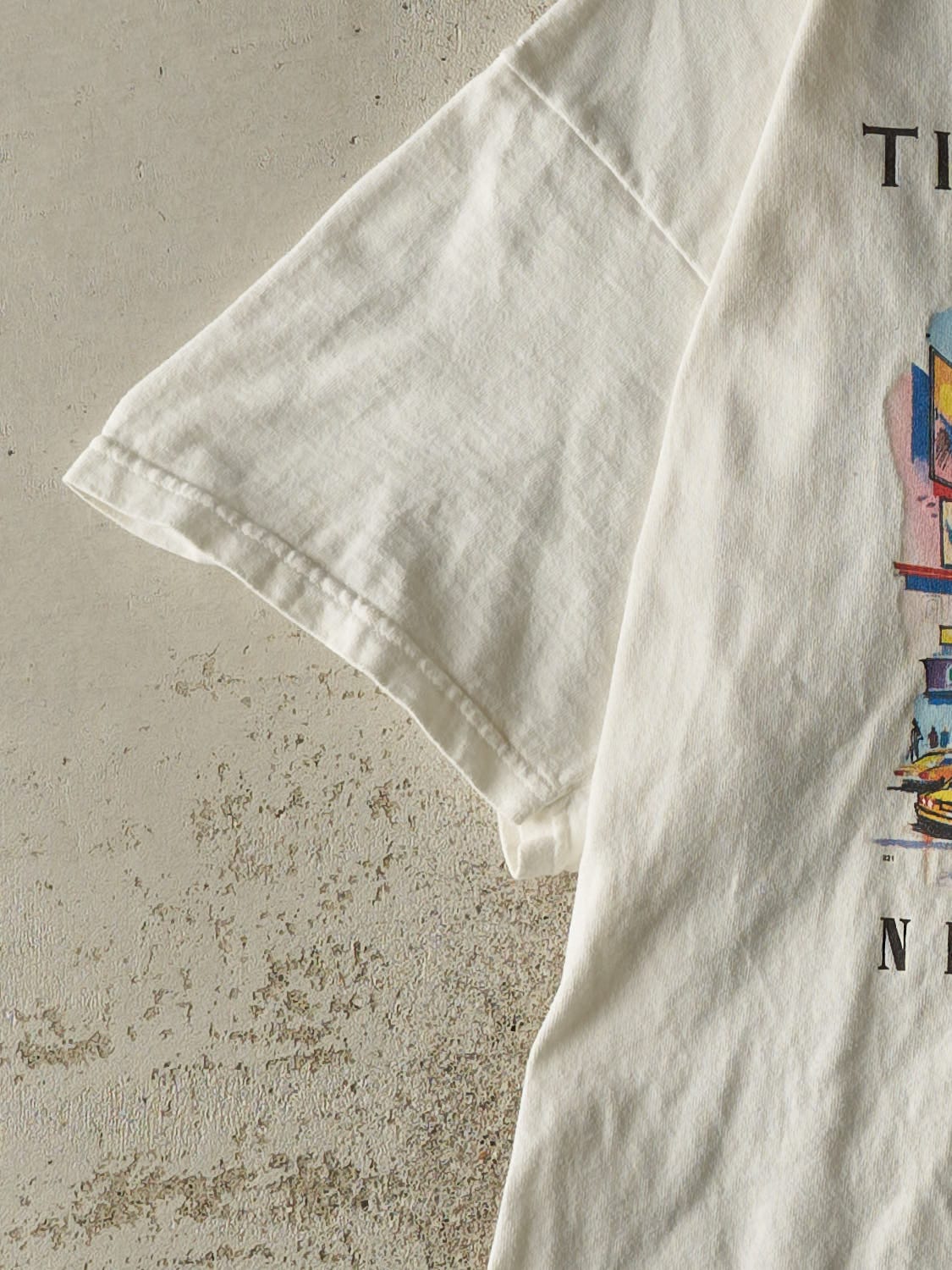 Vintage 90s White New York City Times Square Tee (L)