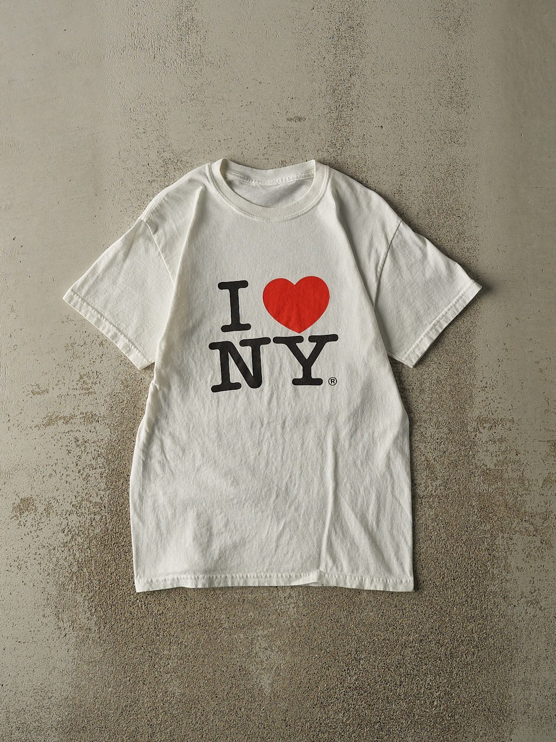 Vintage 90s White "I Love NY" Tee (XS)