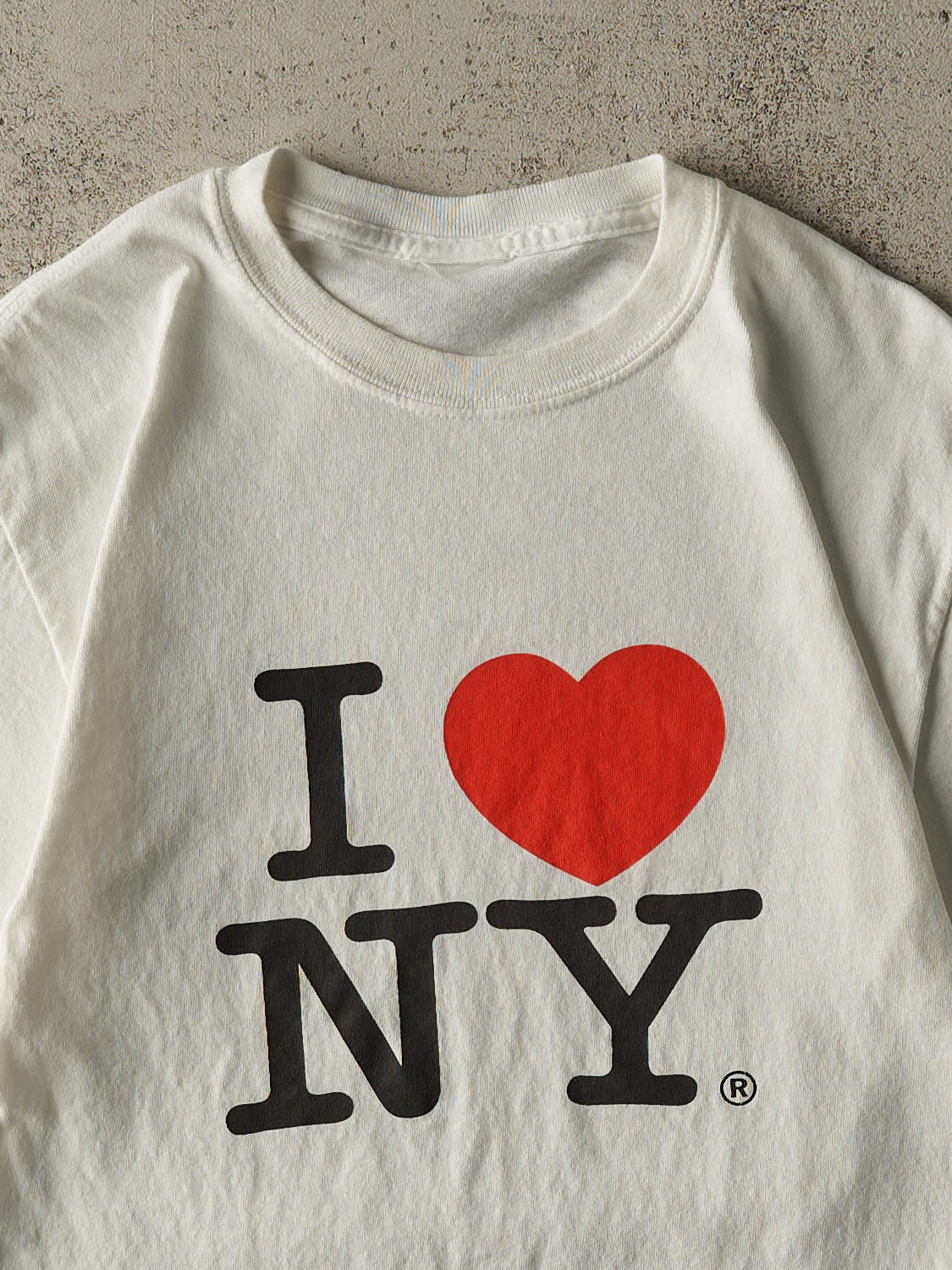 Vintage 90s White "I Love NY" Tee (XS)