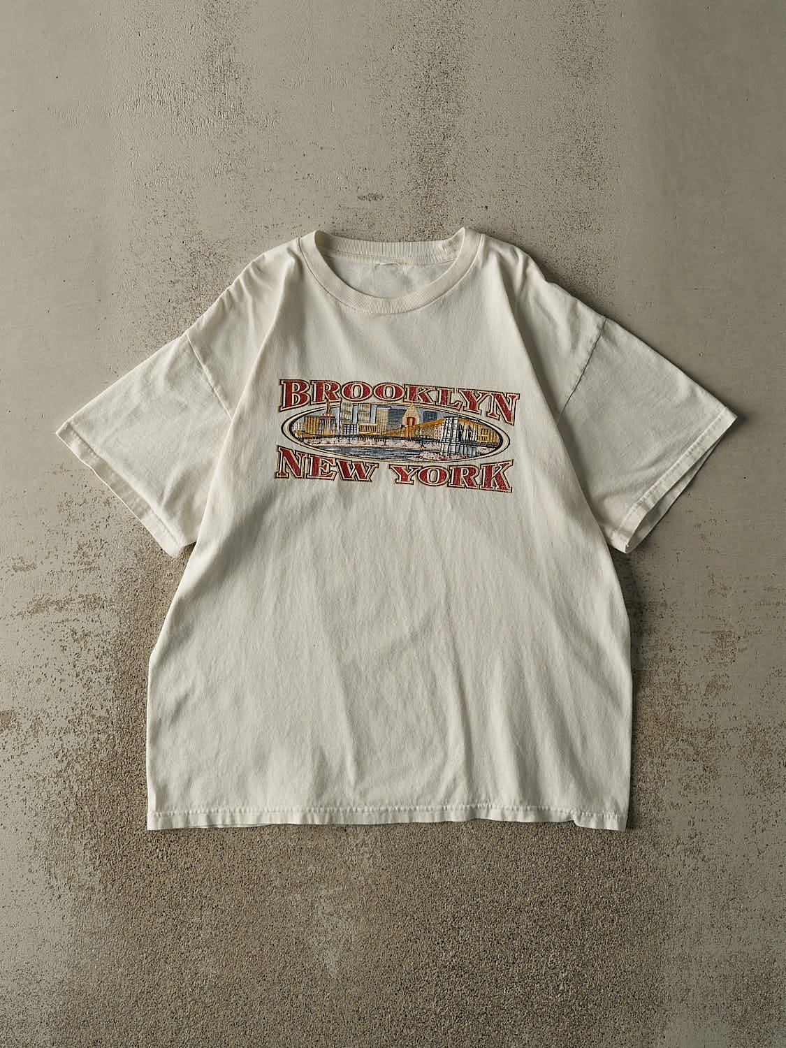 Vintage 90s White Brooklyn New York Tee (L)