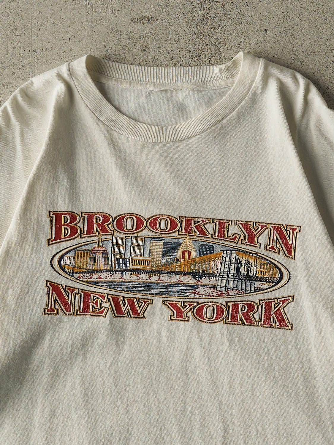 Vintage 90s White Brooklyn New York Tee (L)