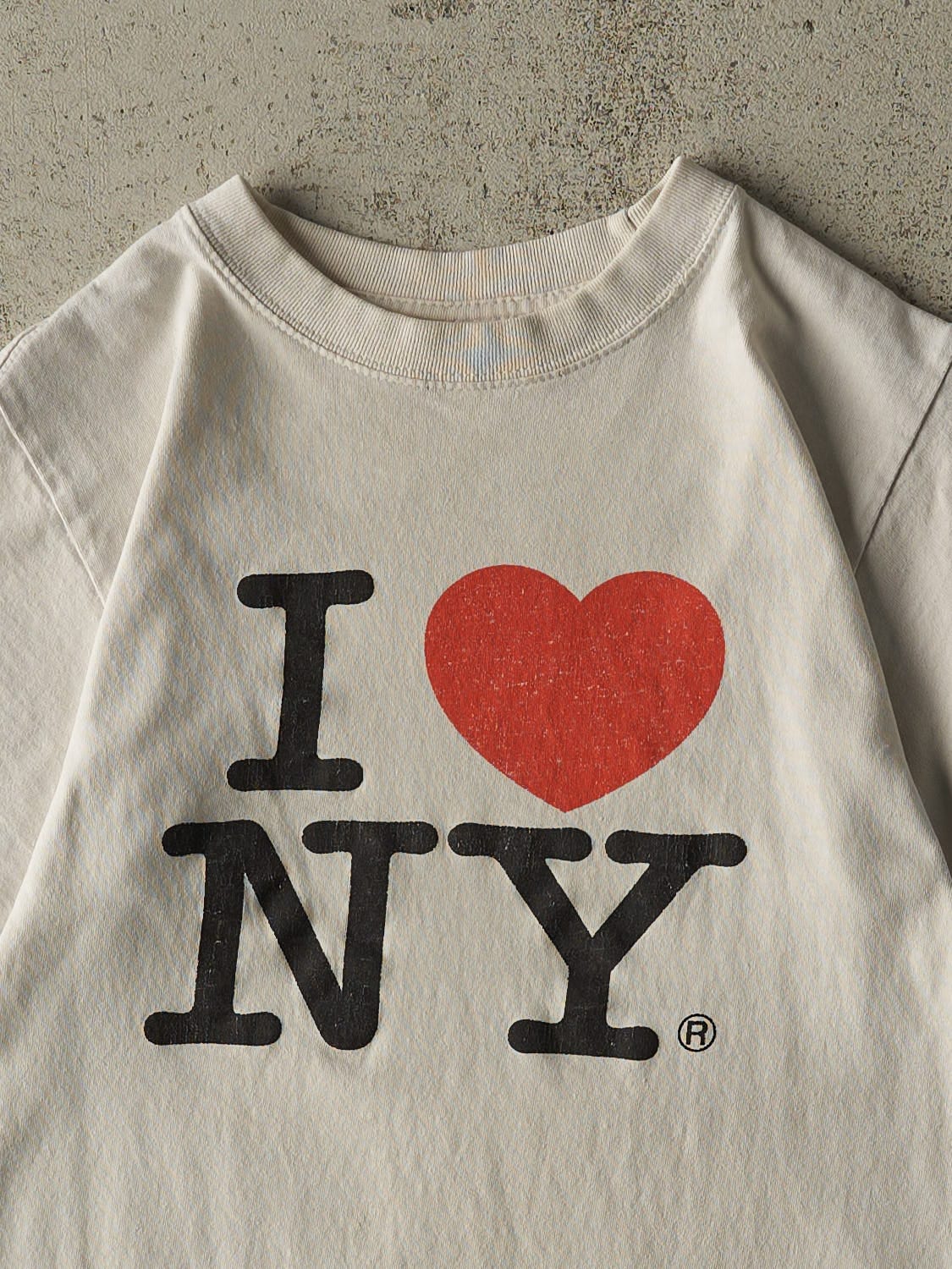 Vintage 90s White "I Love NY" Tee (XS)