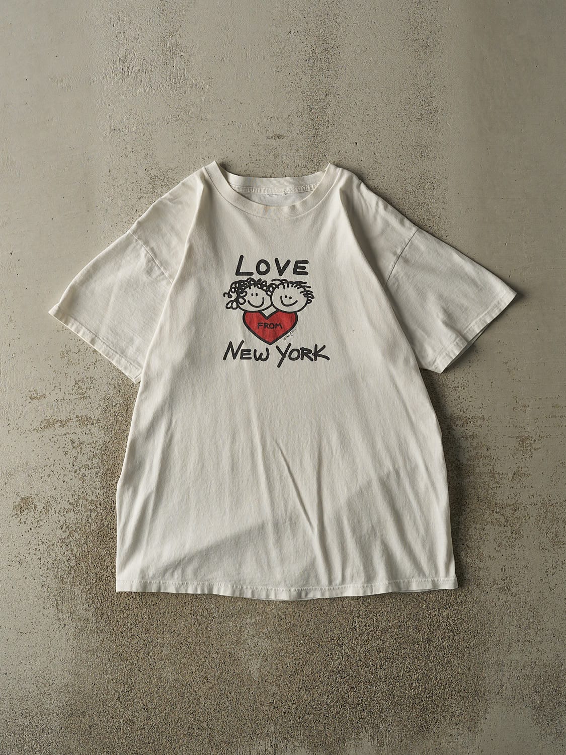 Vintage 90s White Love From New York Tee (L/XL)