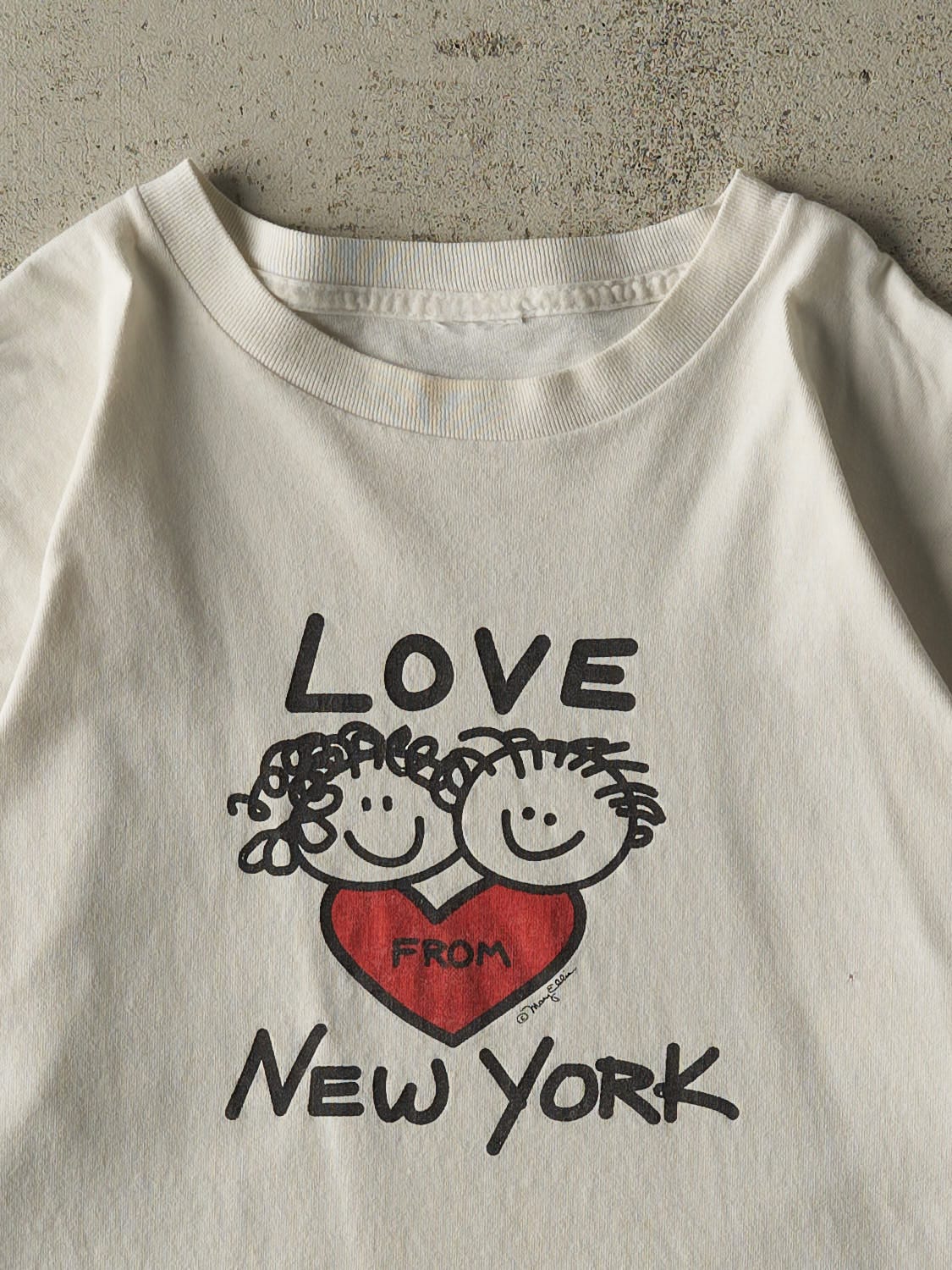 Vintage 90s White Love From New York Tee (L/XL)