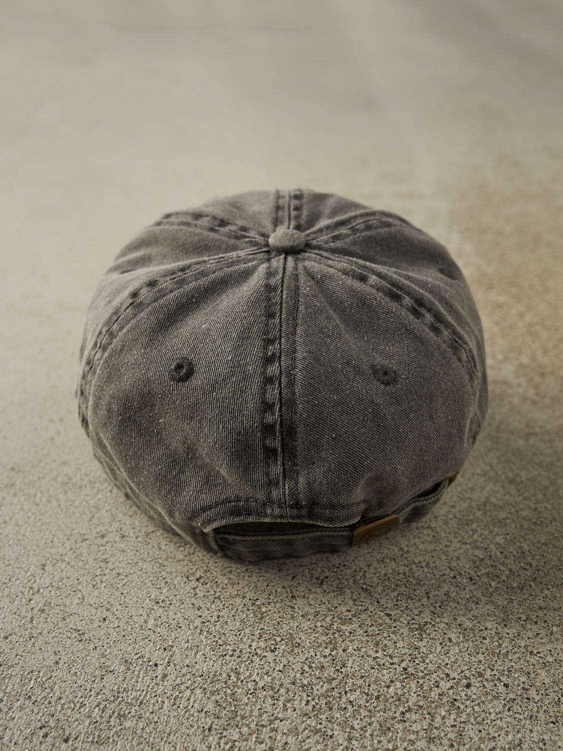 Vintage Y2K Charcoal Grey New York City Embroidered Strapback (O/S)