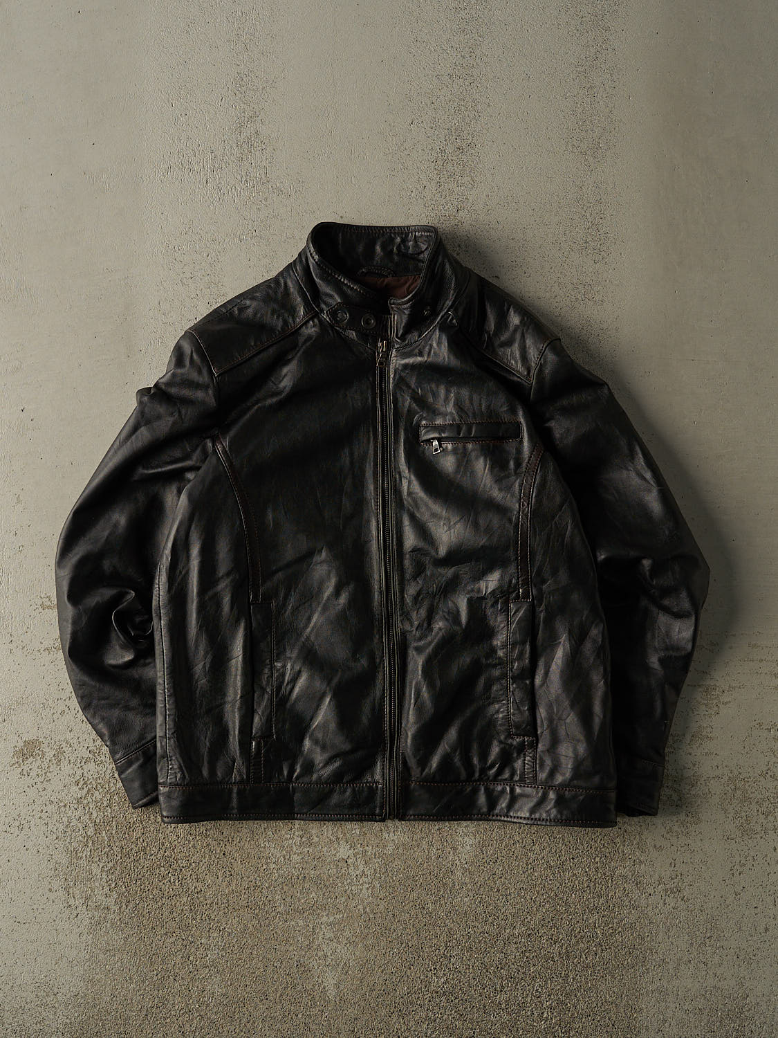 Vintage 90s Black Danier Leather Jacket (L)