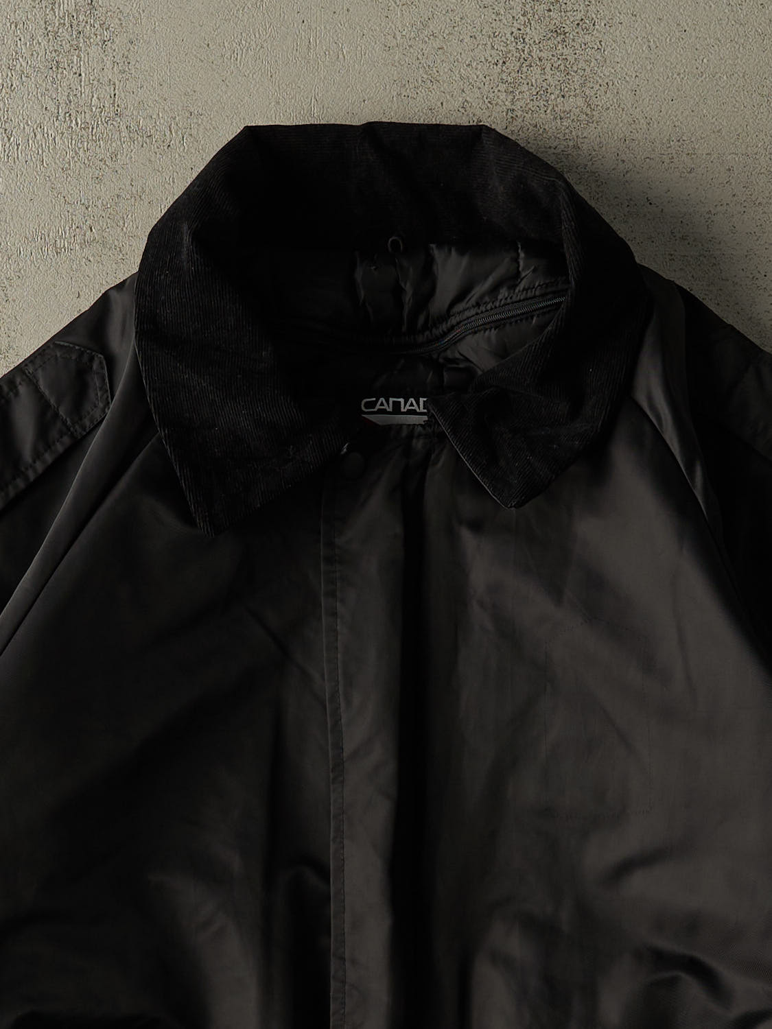 Vintage 90s Black Nylon Bomber Jacket (XL)