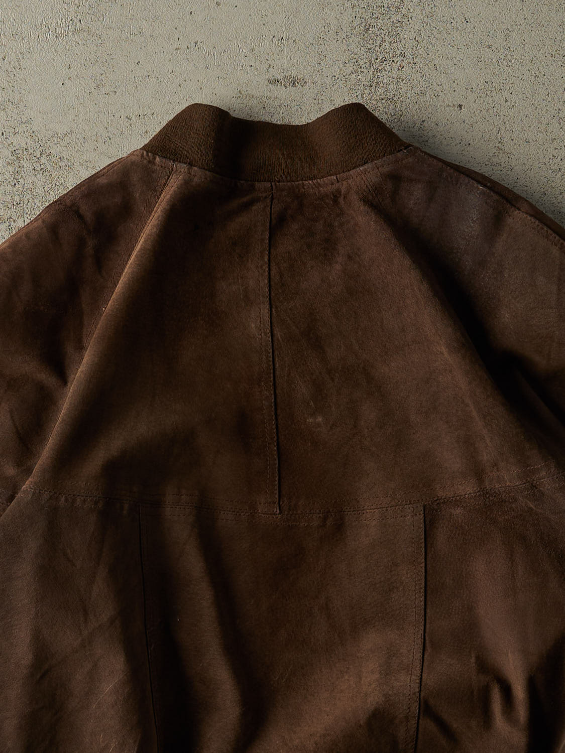 Vintage 90s Brown Suede Bomber Jacket (L/XL)