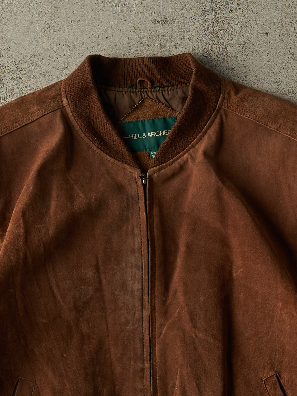 Vintage 90s Brown Suede Bomber Jacket (M/L)