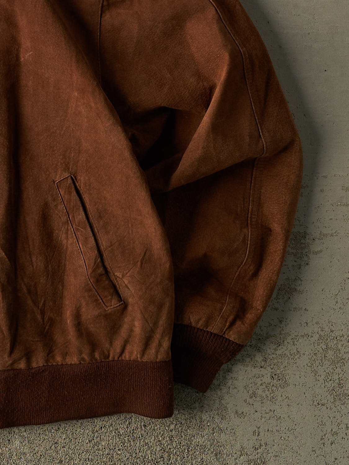 Vintage 90s Brown Suede Bomber Jacket (M/L)