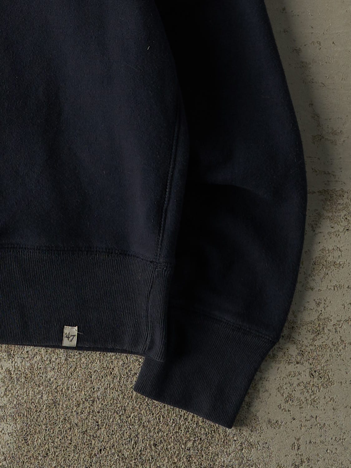 Vintage Y2K Navy Blue New York Yankees Embroidered Quarter Zip Sweater (S)