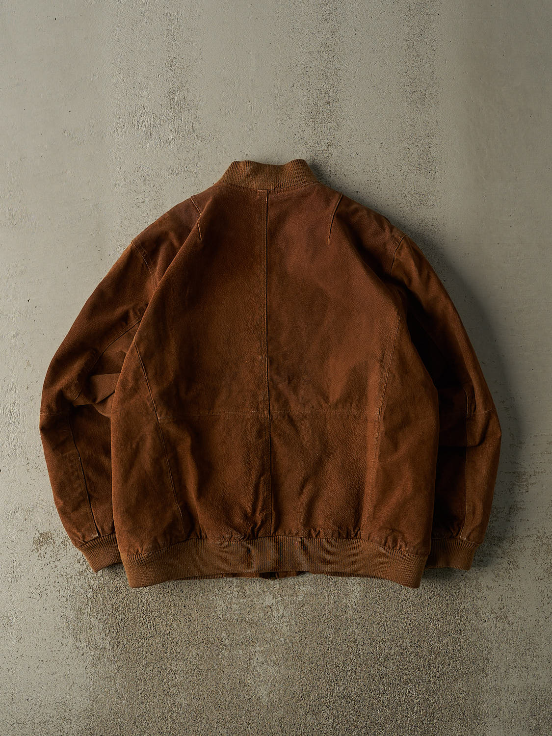 Vintage 90s Brown Suede Bomber Jacket (L/XL)