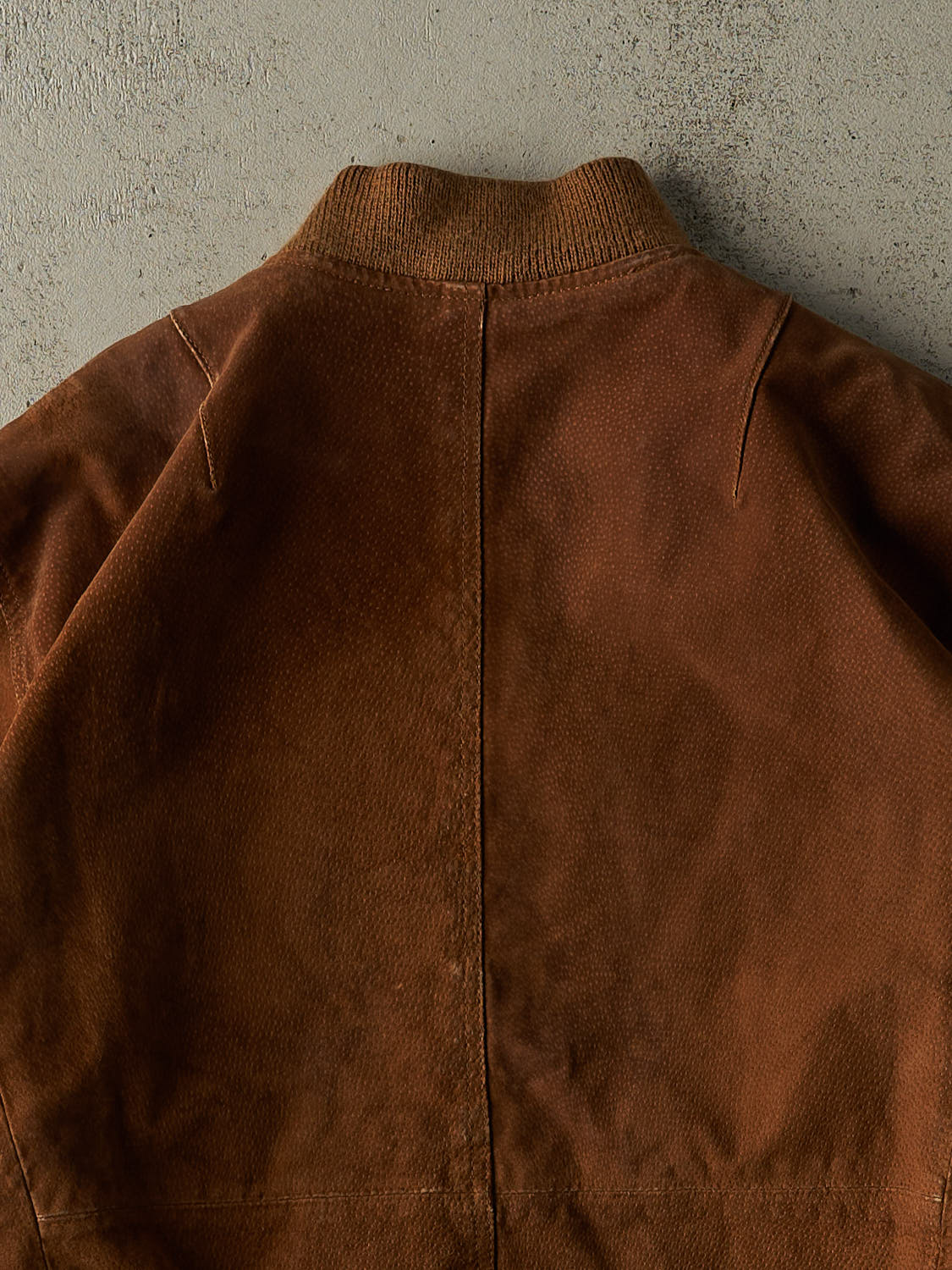 Vintage 90s Brown Suede Bomber Jacket (L/XL)