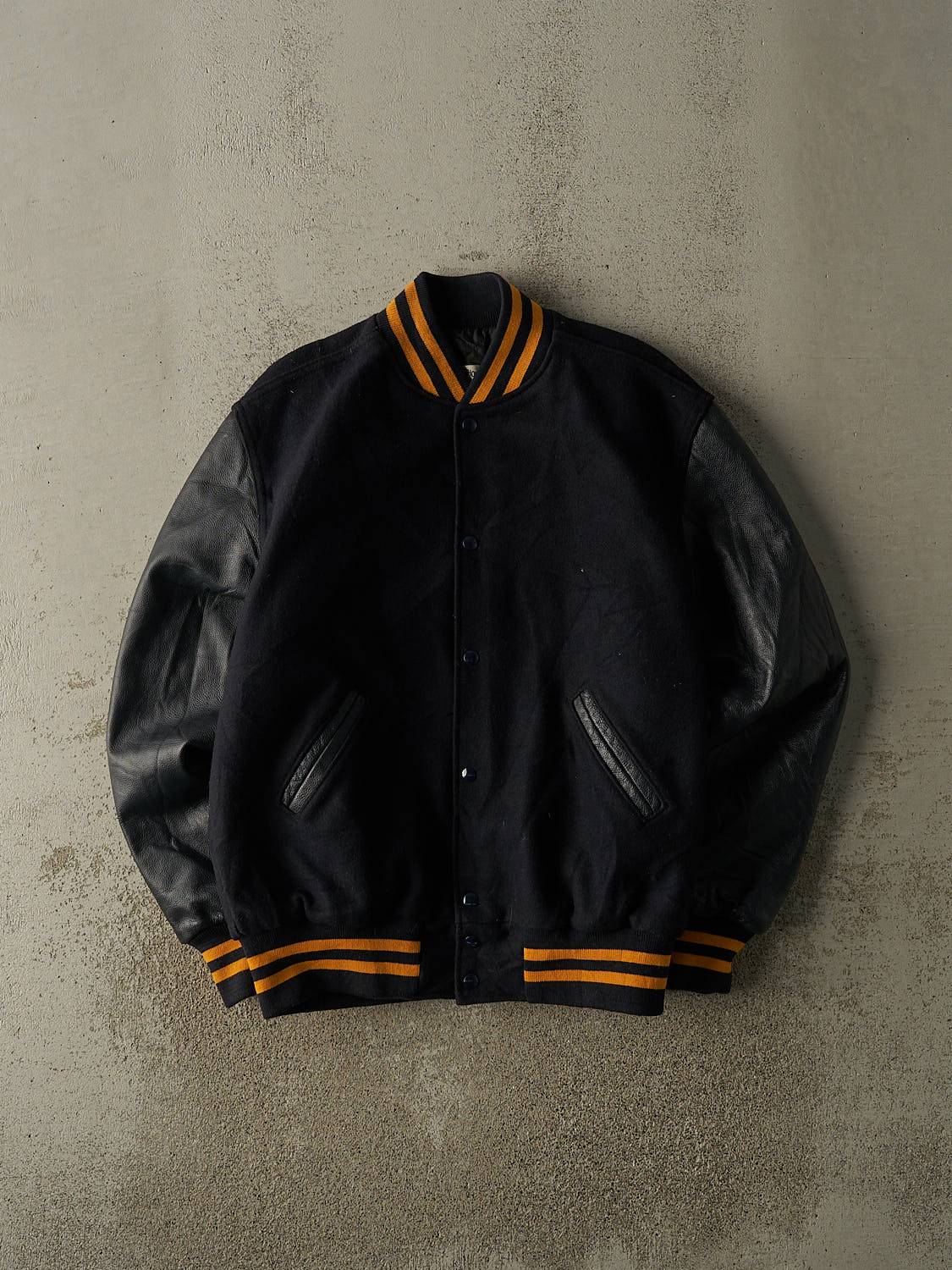 Vintage 90s Navy Blue Varsity Jacket (M/L)