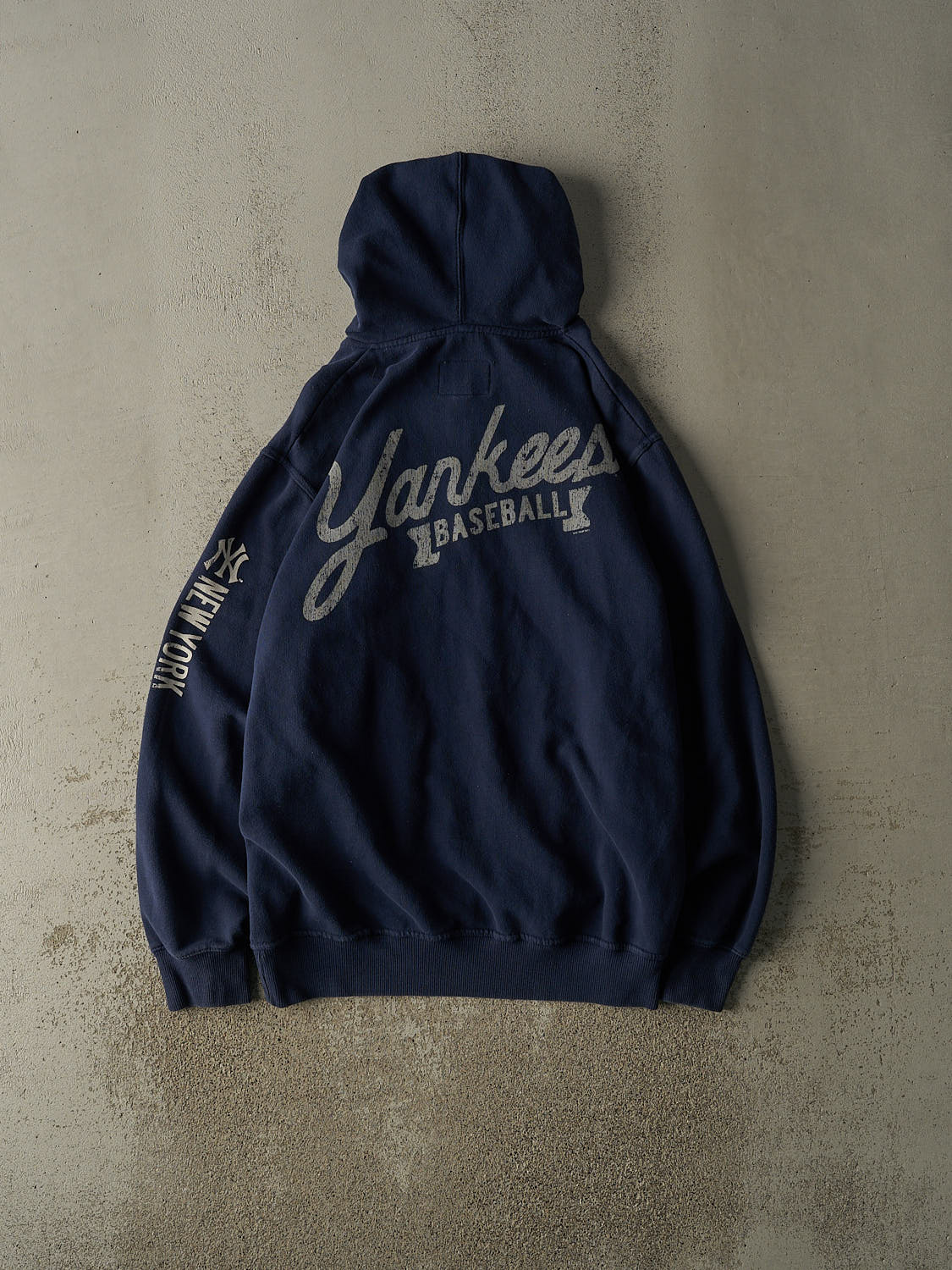 Vintage 11' Navy Blue New York Yankees Quarter Zip Hoodie (XXL)