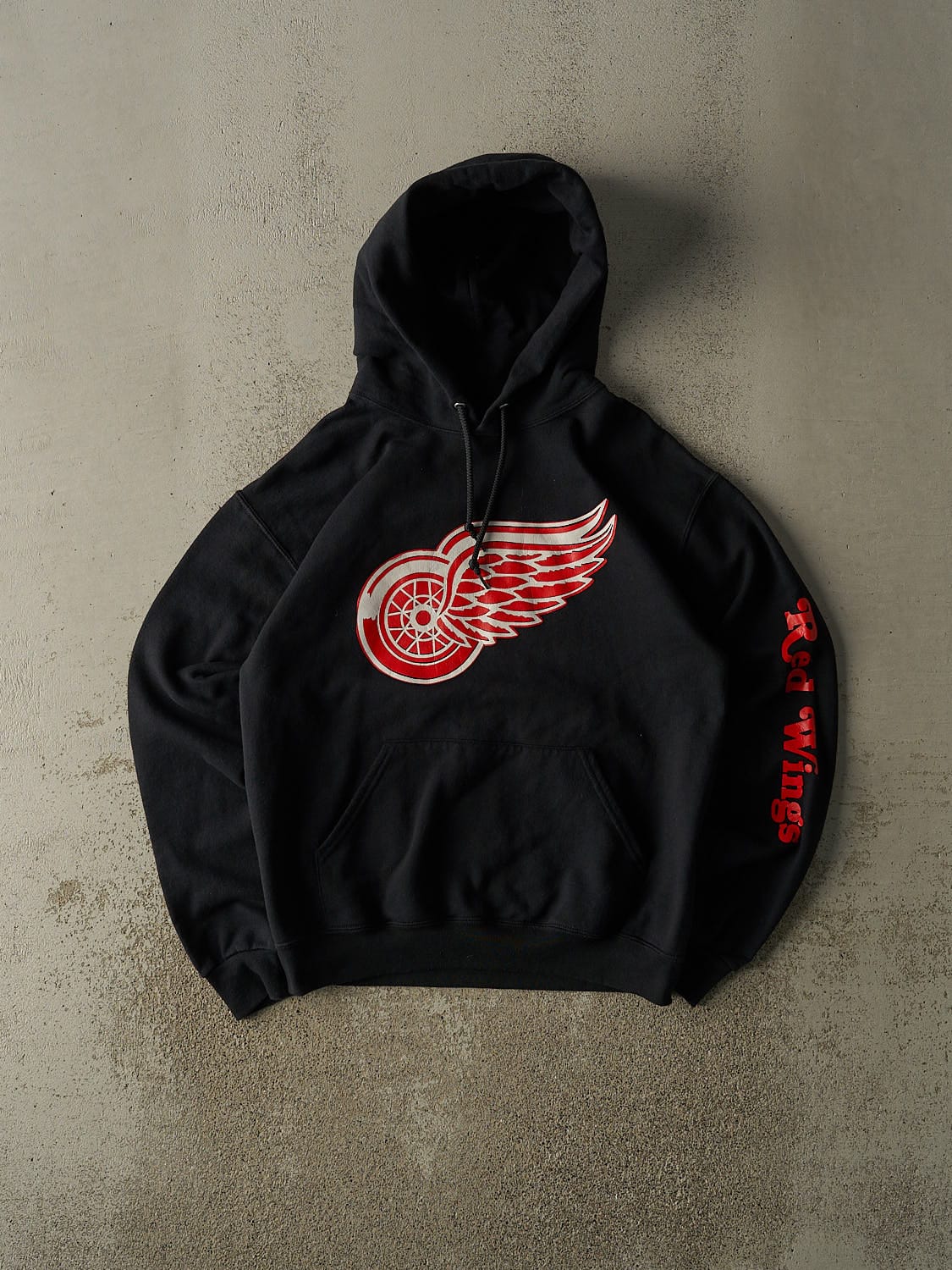 Vintage 90s Black Detroit Red Wings Hoodie (M)