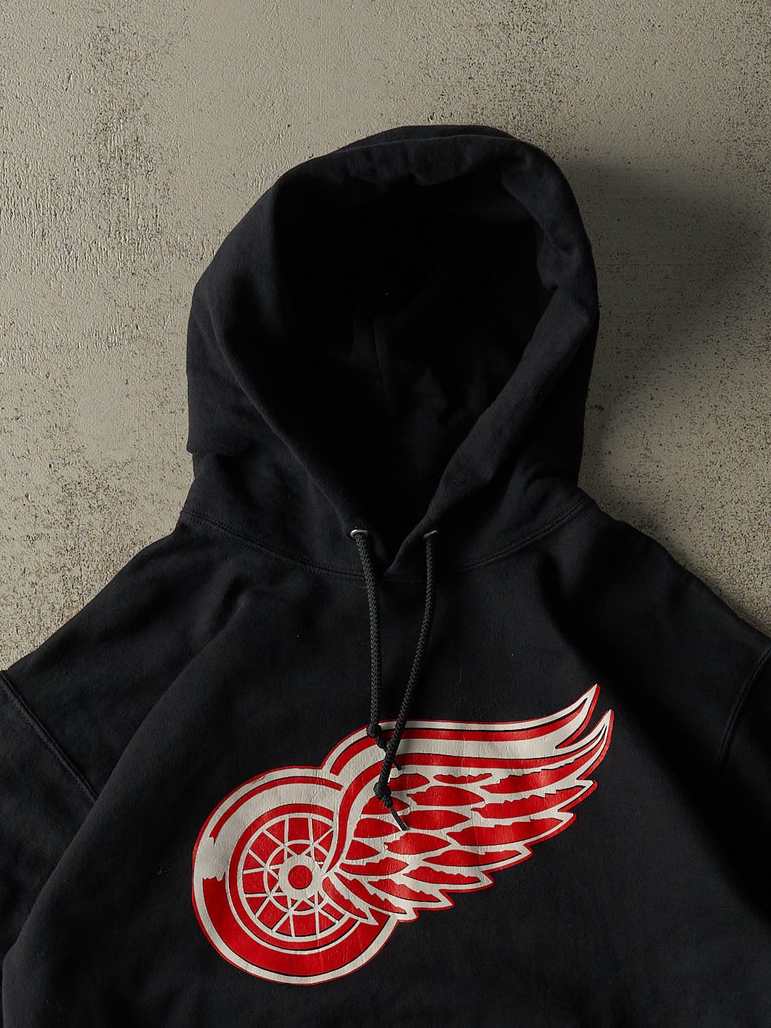 Vintage 90s Black Detroit Red Wings Hoodie (M)