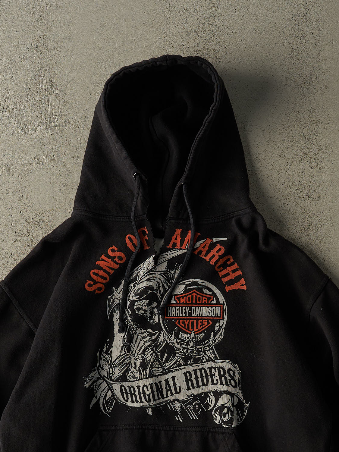 Vintage Y2K Black Harley Davidson x Sons of Anarchy Hoodie (L/XL)