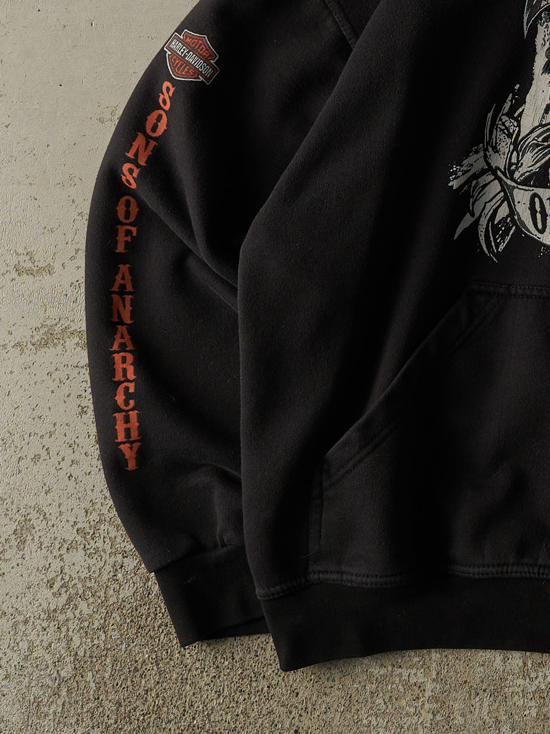 Vintage Y2K Black Harley Davidson x Sons of Anarchy Hoodie (L/XL)