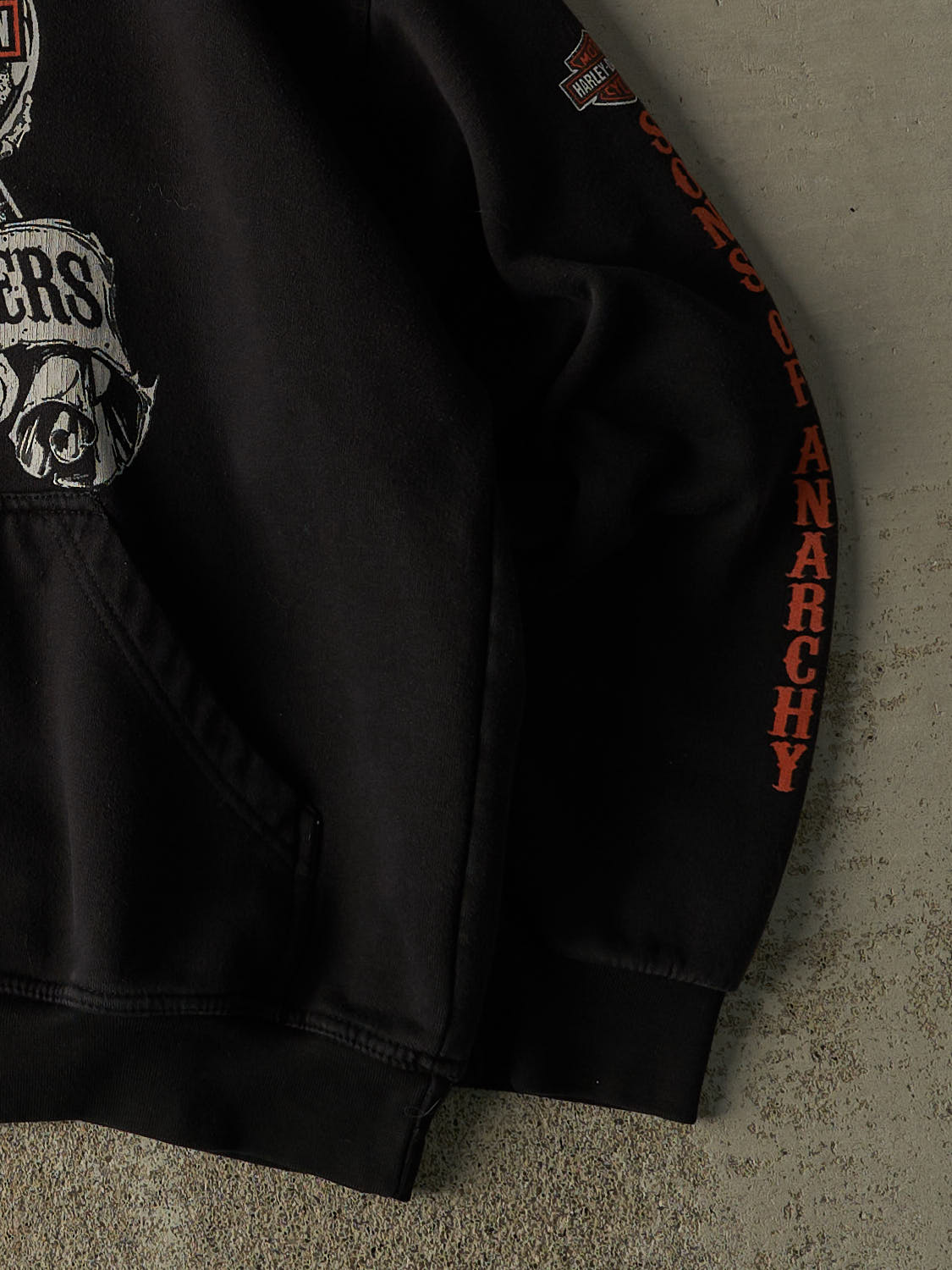 Vintage Y2K Black Harley Davidson x Sons of Anarchy Hoodie (L/XL)