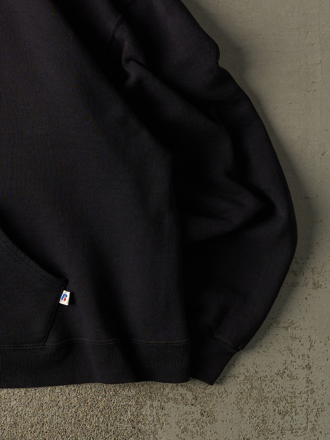 Vintage 90s Faded Black Russell Athletic Zip Up Hoodie (XL/XXL)
