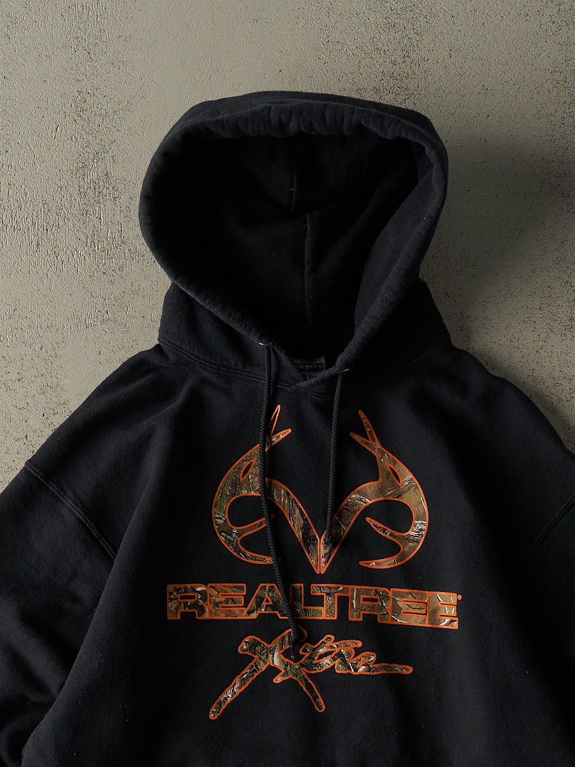 Vintage Y2K Black Realtree Logo Hoodie (M/L)