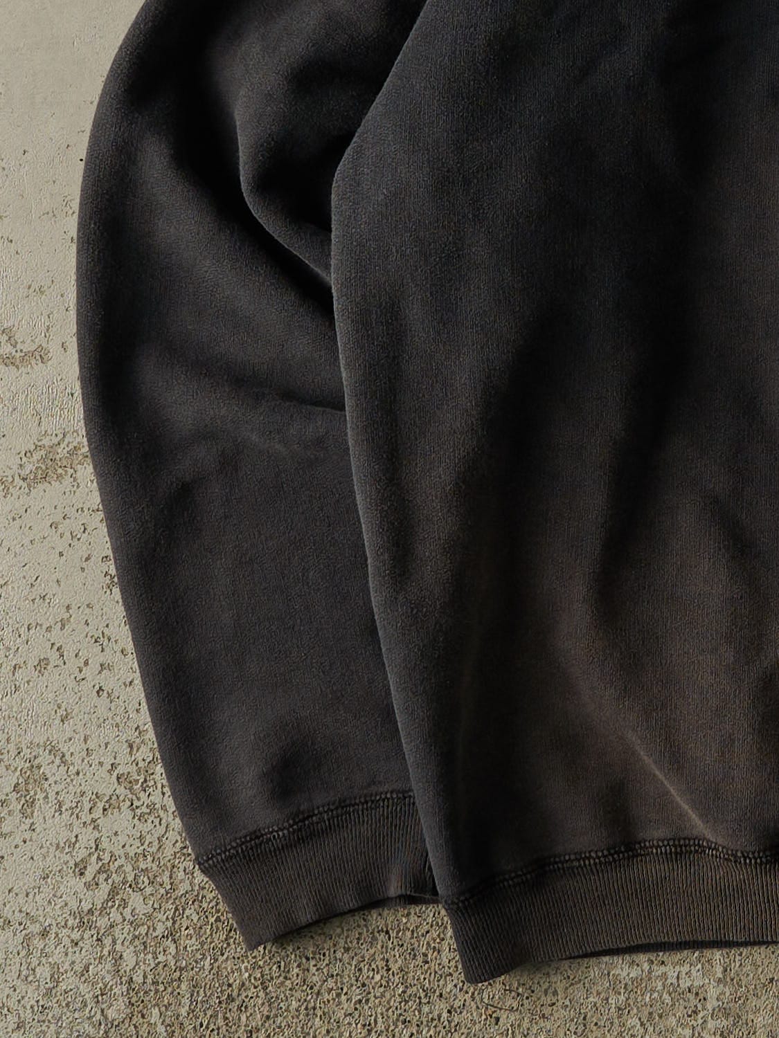 Vintage Y2K Sun Faded Black Roots x Apple Logo Quarter Zip Sweater (XL)