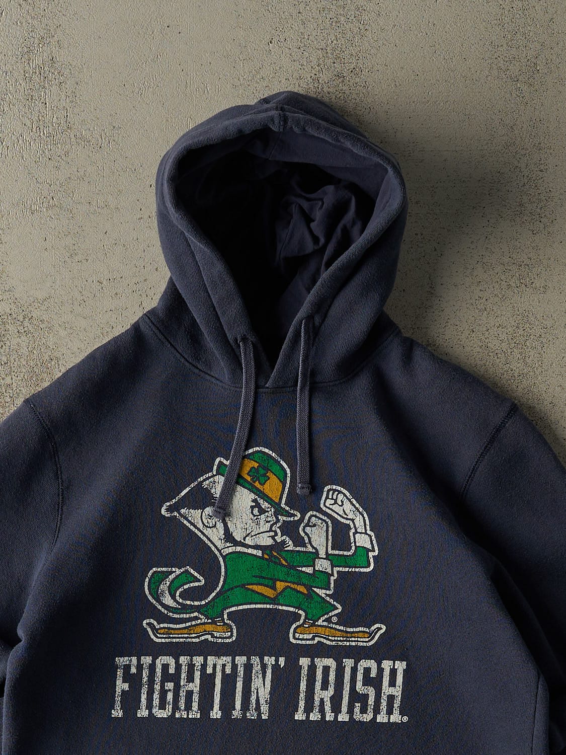 Vintage 90s Navy Blue University of Notre Dame Fighting Irish Hoodie (S)