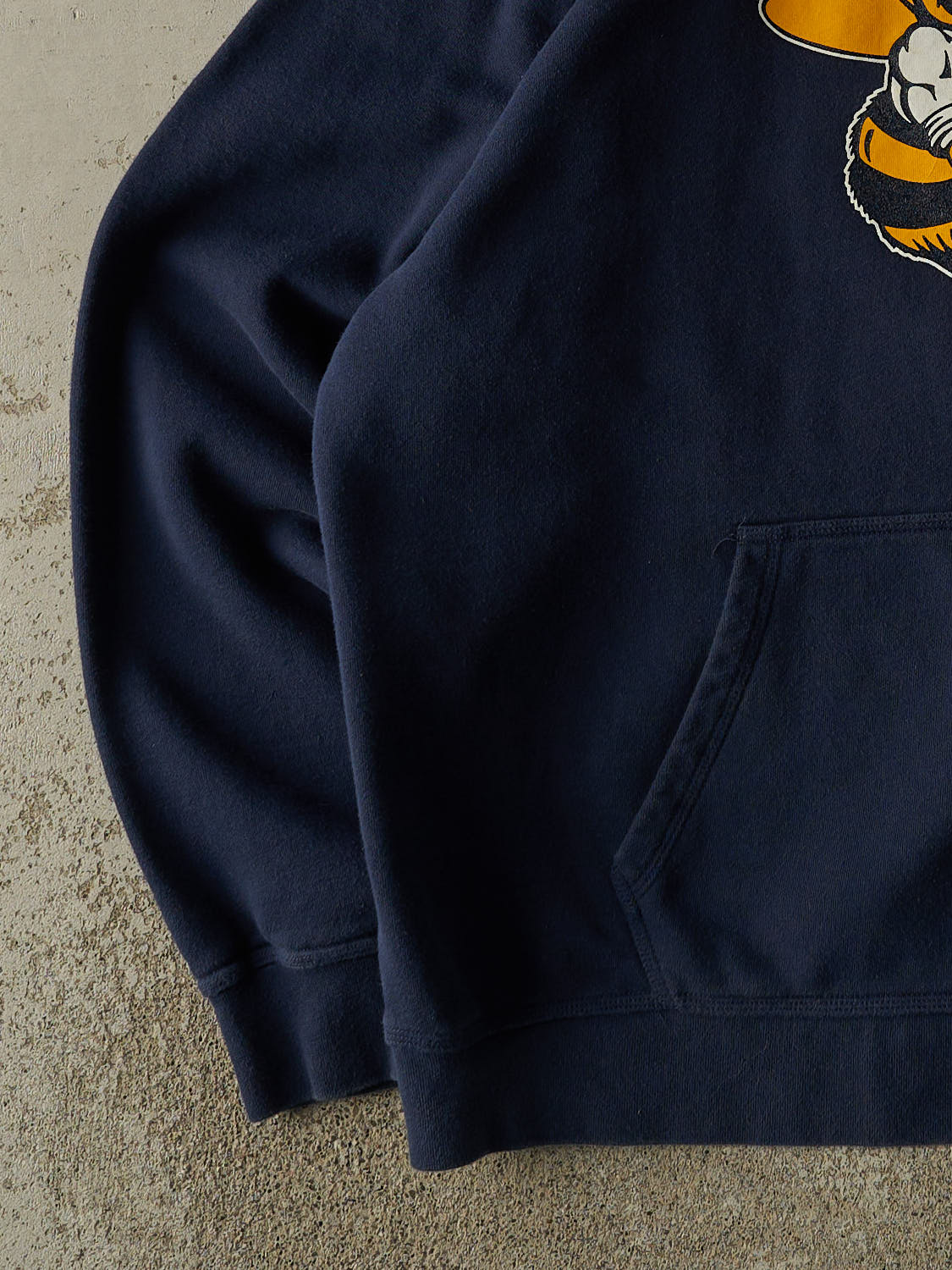 Vintage Y2K Navy Blue Nike Middle Swoosh Georgia Tech Yellow Jackets Hoodie (XL/XXL)