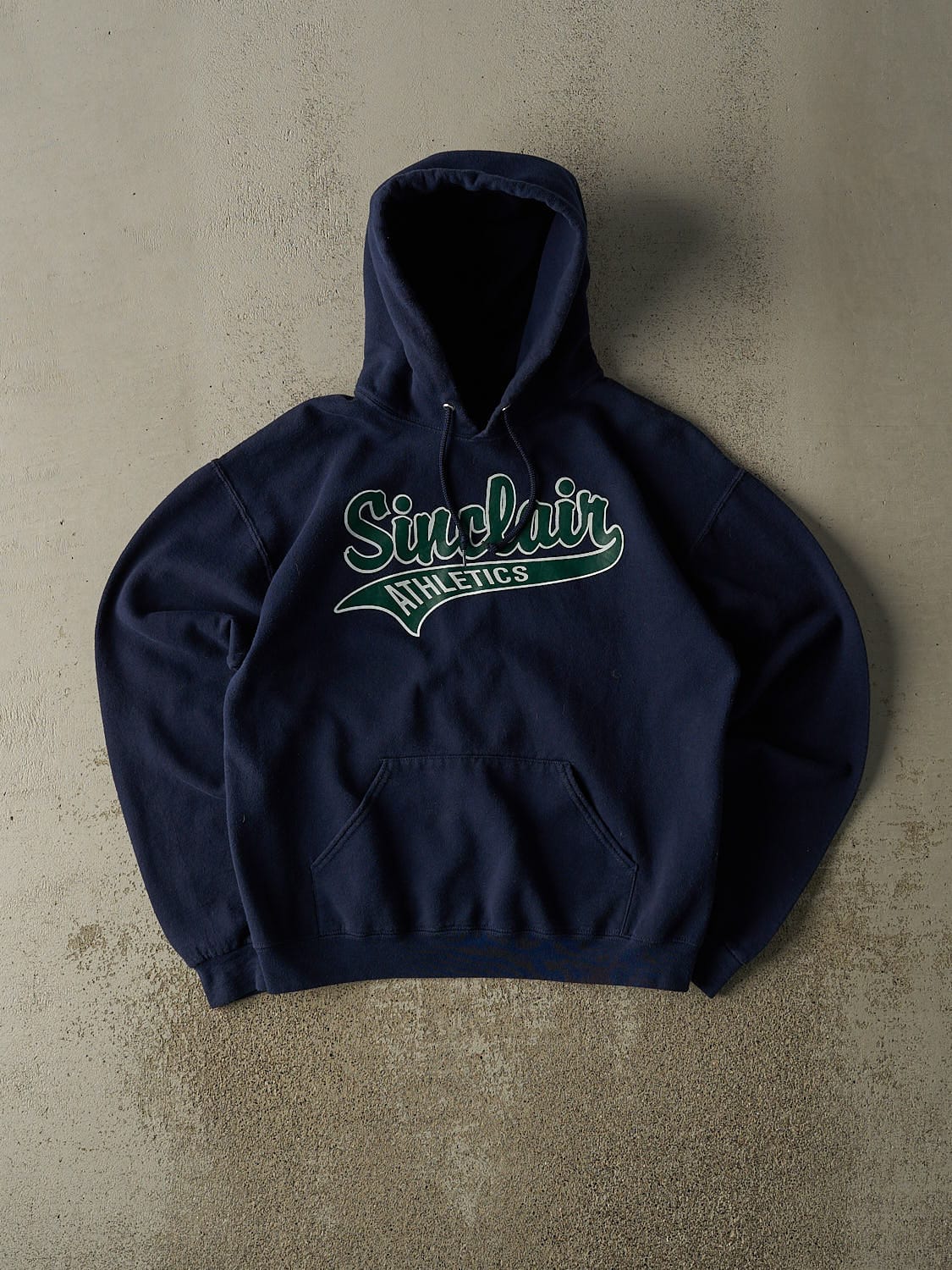 Vintage 90s Navy Blue Sinclair Athletics Hoodie (S/M)
