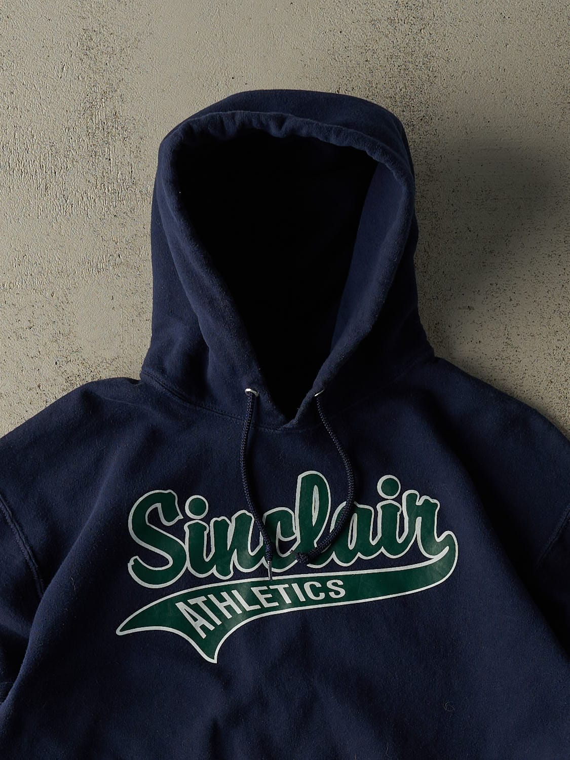 Vintage 90s Navy Blue Sinclair Athletics Hoodie (S/M)