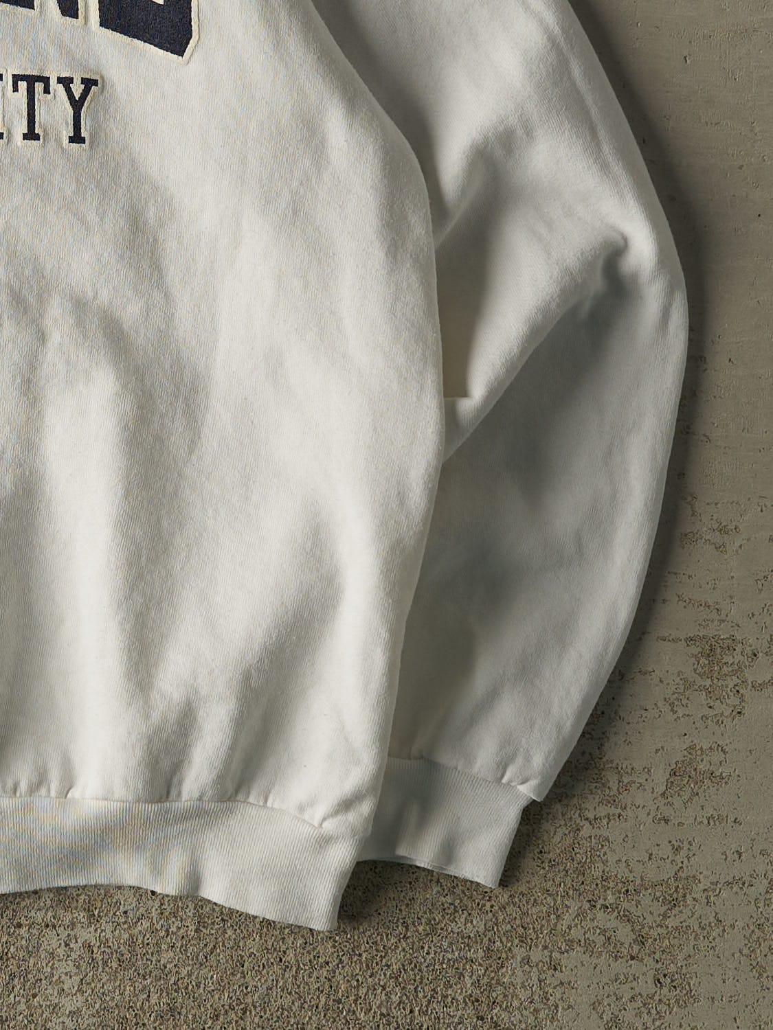 Vintage 90s White Oxford  University Crewneck (L)